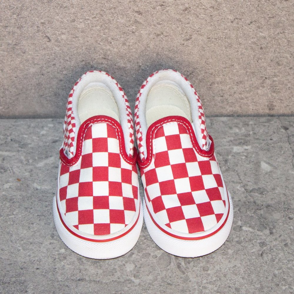 BRAND NEW RED AND WHITE CHECKERED VANS